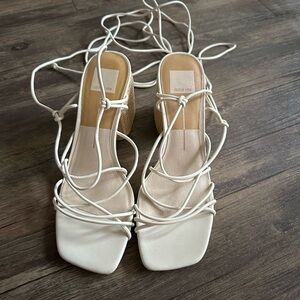Dolce Vita strappy sandals in size 9 1/2. Color is white.